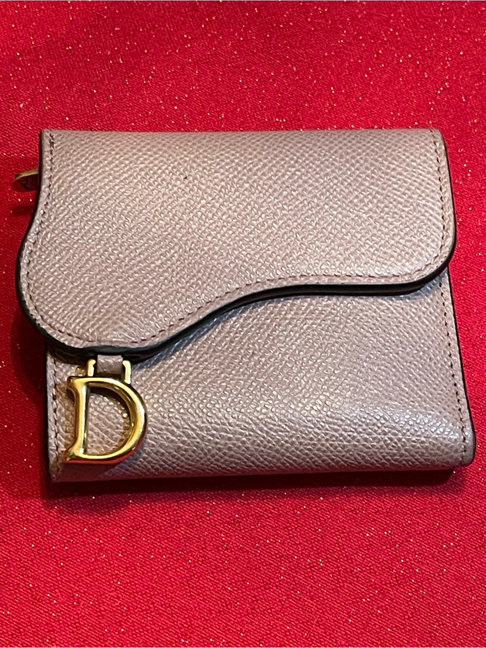 Dior Mini Saddle Wallet in Dusty Rose with Gold Hardware - Picture 5 of 10